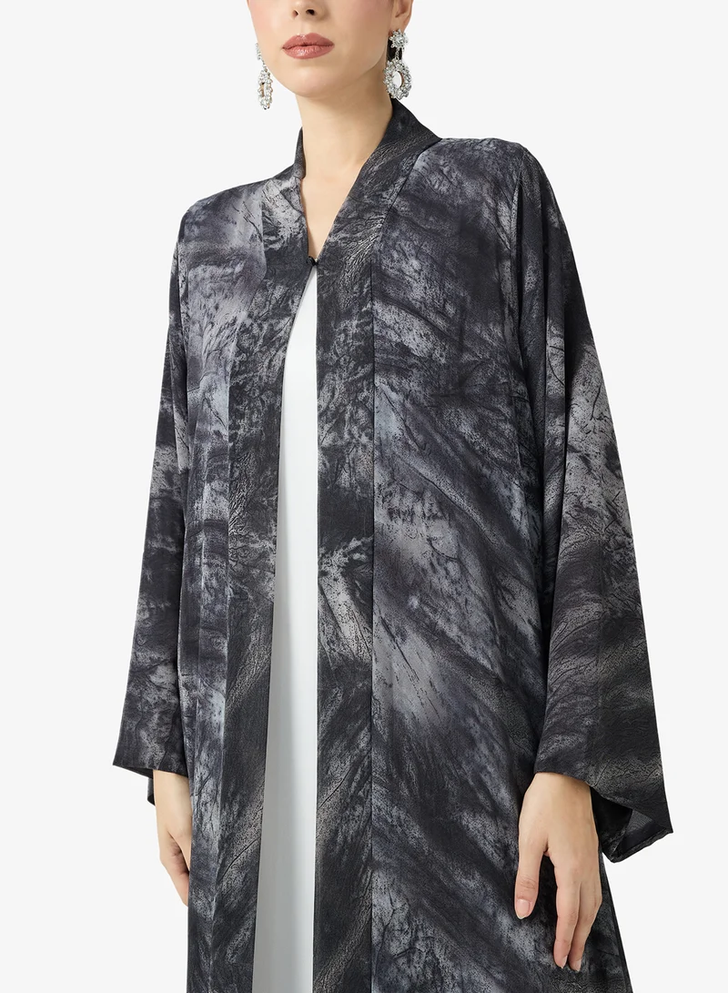 hayas closet  Printed Abaya With Sheila for Women | Best Price UAE